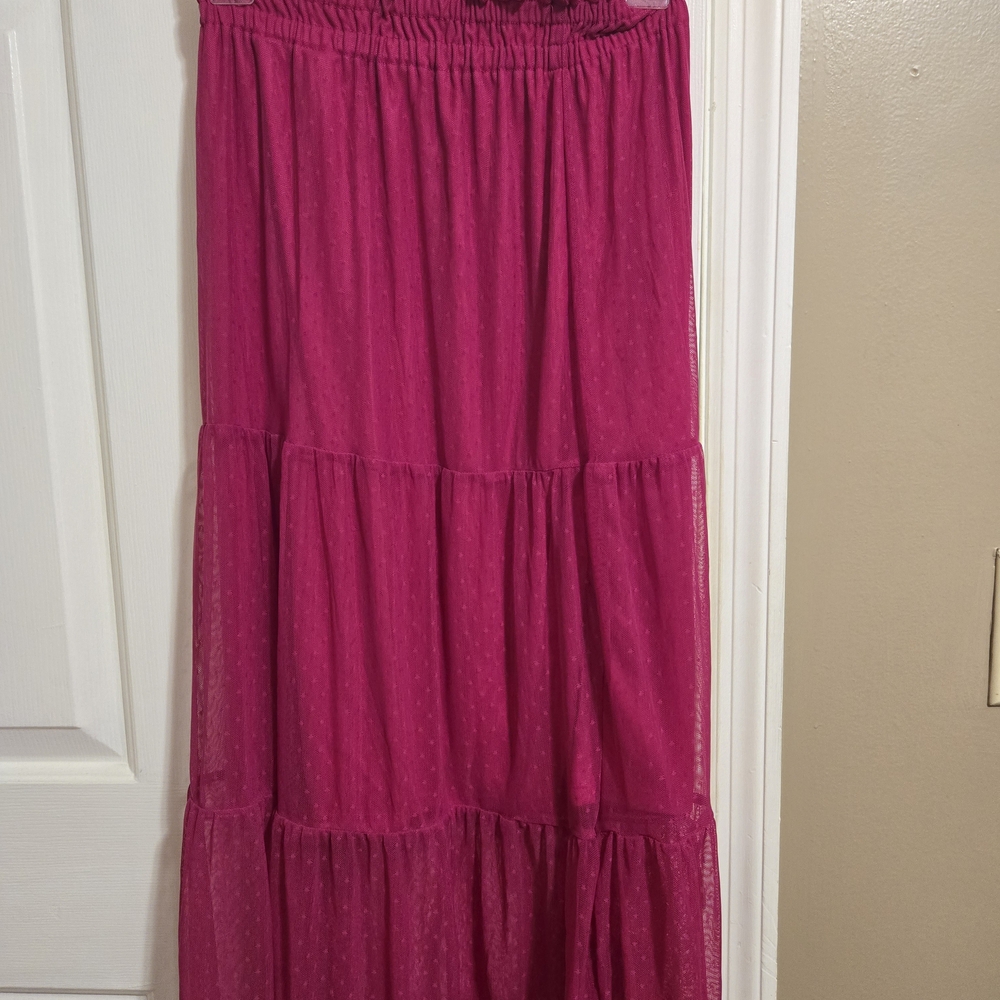 LC Lauren Conrad 2pc Set Pink Ruffle Skirt